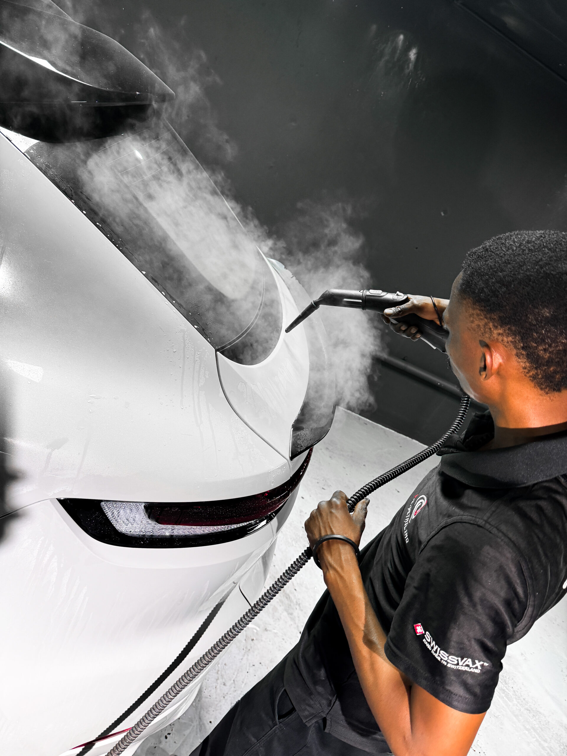 PPF applied to front bumper lower edge — completed installation, Auto Vault Pretoria