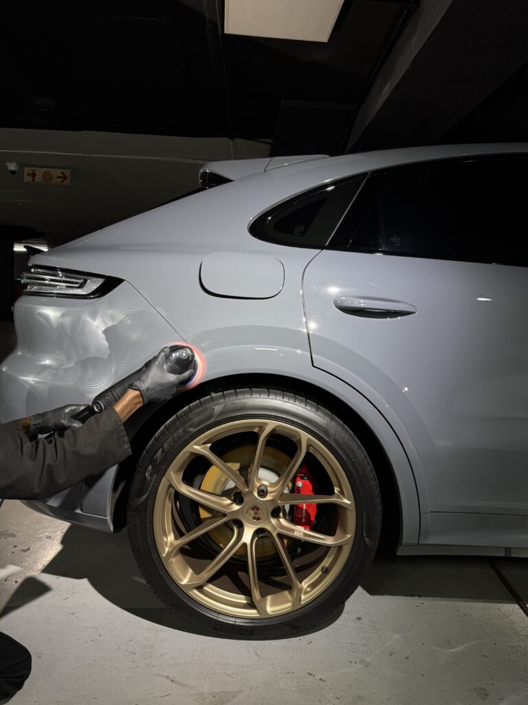 Paint Protection Film, ceramic coating and detailing done by Auto Vault on a Porsche Cayenne in Pretoria
