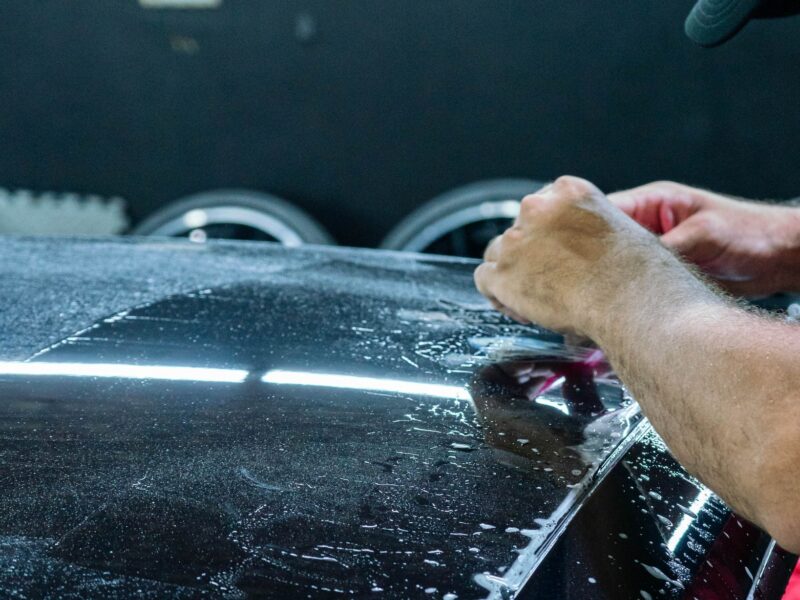 PPF-protected vehicle bonnet after same period of use — paint intact beneath film, Auto Vault Pretoria
