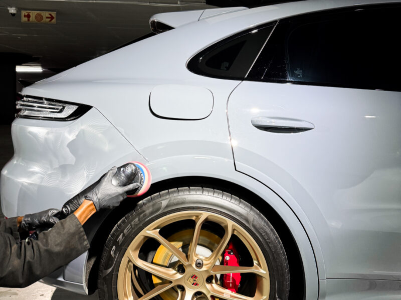 Stone chip damage on unprotected vehicle bonnet leading edge after highway use — example shown at Auto Vault Pretoria